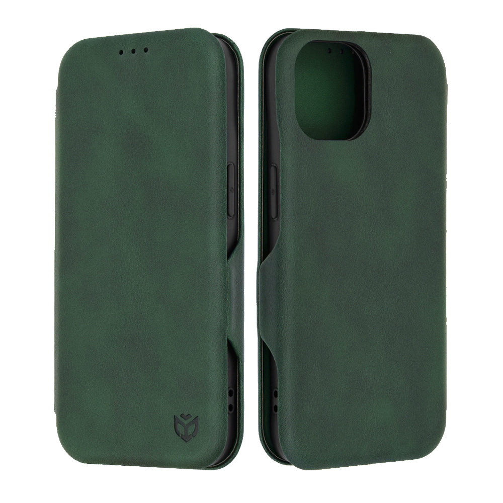Custodia per Apple iPhone 15, Techsuit, Safe Wallet Plus, Verde