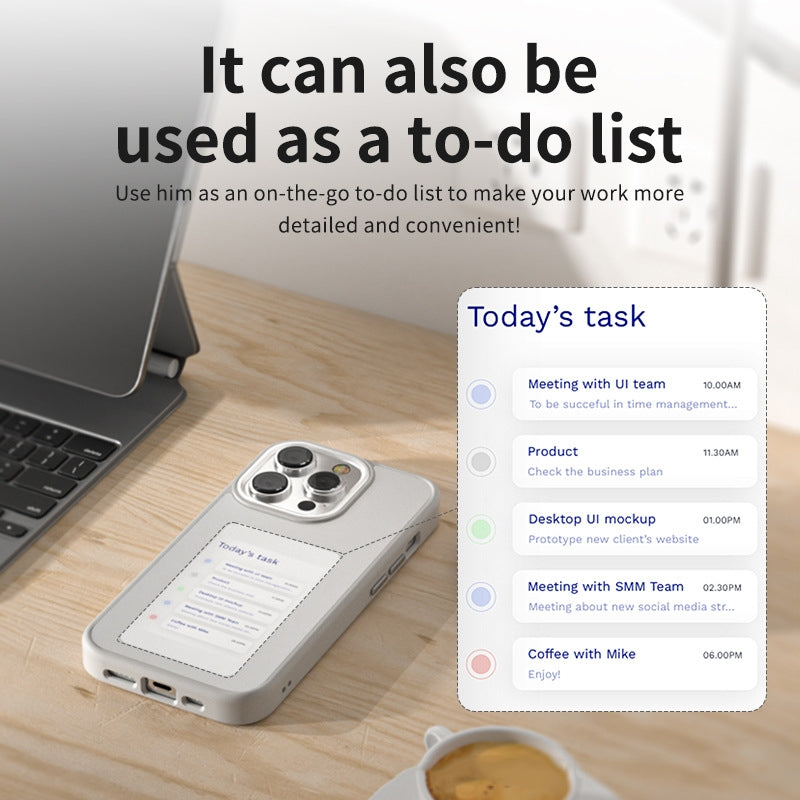 Custodia per Apple iPhone 15, Techsuit, SmartScreen NFC, Nera
