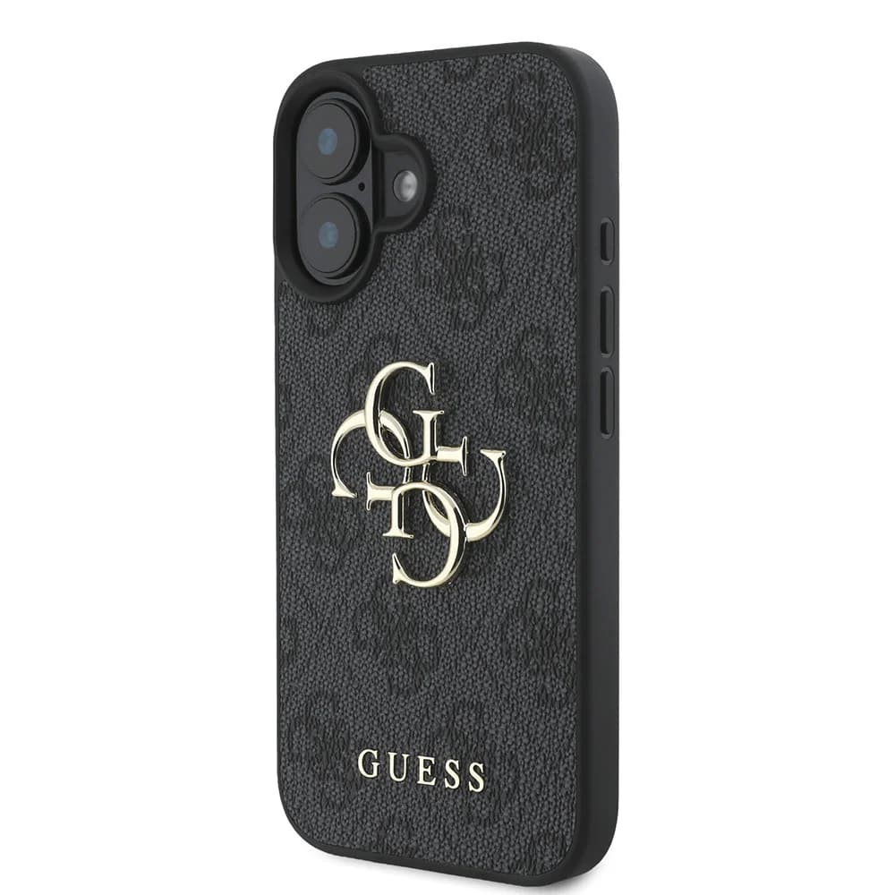 Custodia per Apple iPhone 16, Guess, 4G Big Logo, Nera
