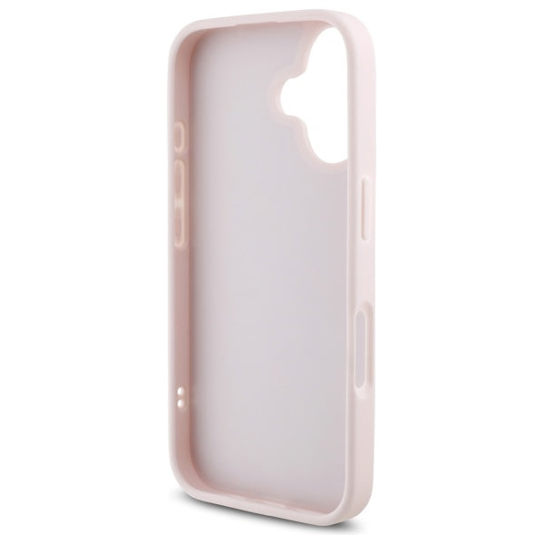 Custodia per Apple iPhone 16, Karl Lagerfeld, Diagonal Quilted Script, Rosa