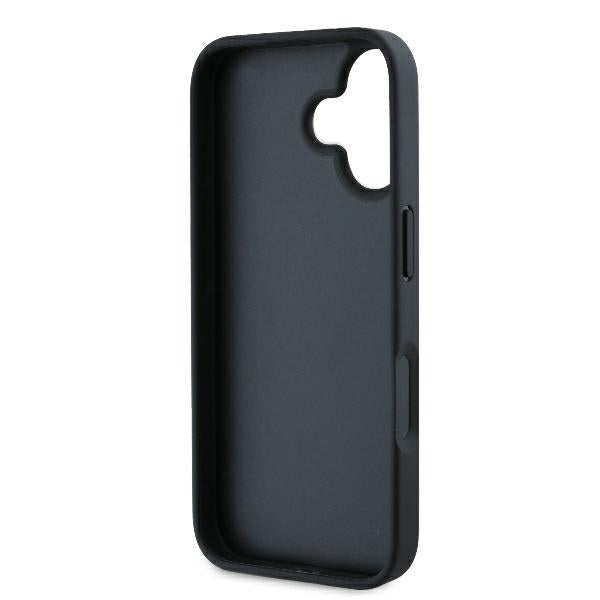 Custodia per Apple iPhone 16, Karl Lagerfeld, Monogramma Karl's Head, Nera