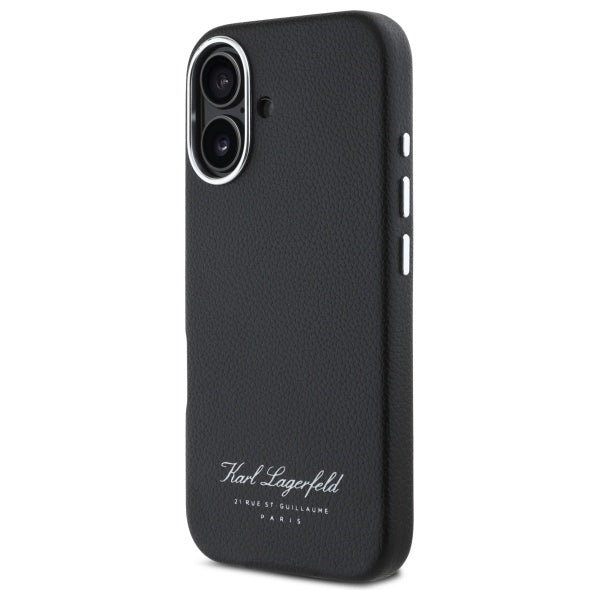 Custodia per Apple iPhone 16, Karl Lagerfeld, RSG, Nera