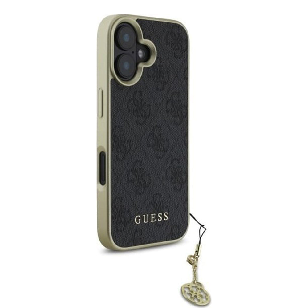 Custodia per Apple iPhone 16 Plus, Guess, 4G Charm, Nera