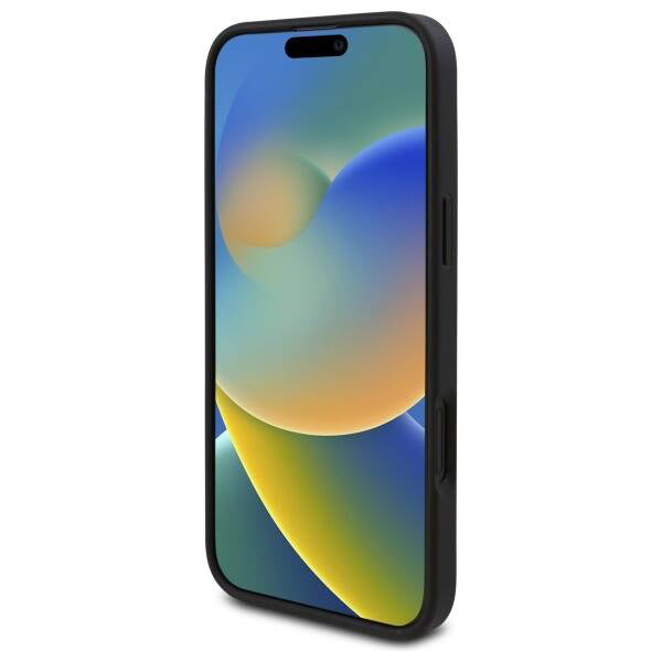 Custodia per Apple iPhone 16 Plus, Guess, 4G Triangle Logo, Nera