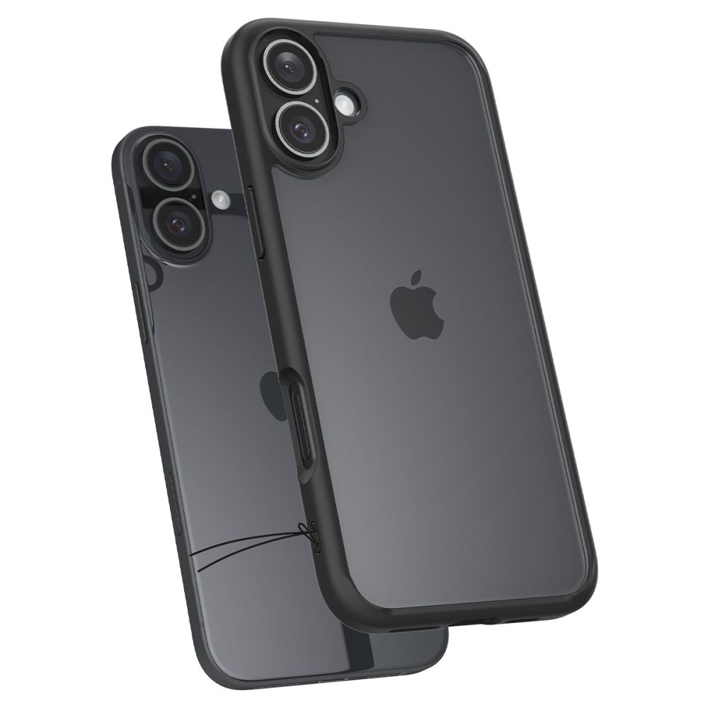 Custodia per Apple iPhone 16 Plus, Spigen, Ultra Hybrid, Nera Opaca