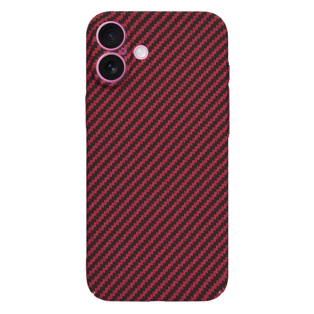 Custodia per Apple iPhone 16 Plus, Techsuit, Carbonite FiberShell, Rossa