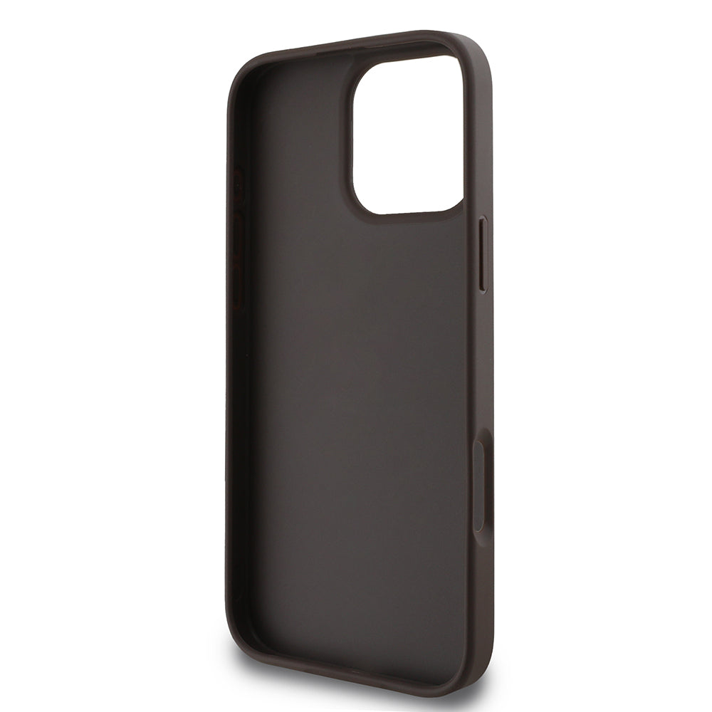 Custodia per Apple iPhone 16 Pro, Guess, 4G Classic, Nera