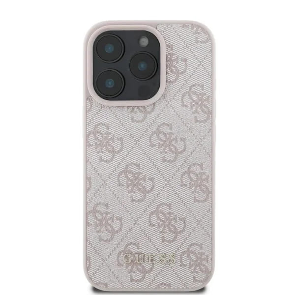 Custodia per Apple iPhone 16 Pro, Guess, 4G Classic, Rosa
