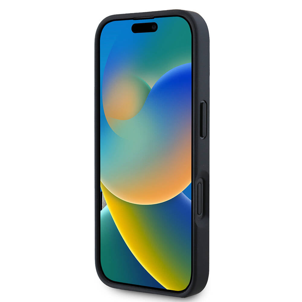 Custodia per Apple iPhone 16 Pro, Guess, 4G Triangle Logo, Bianca