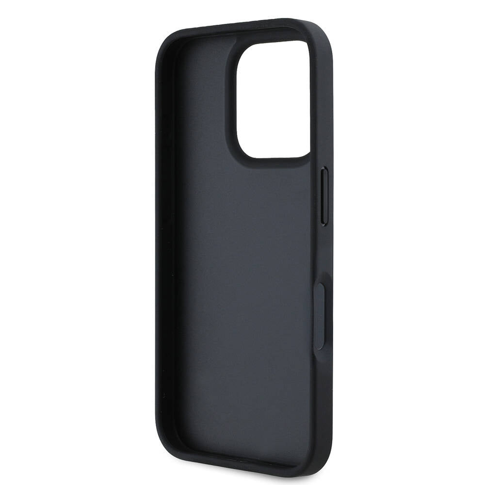 Custodia per Apple iPhone 16 Pro, Guess, 4G Triangle Logo, Bianca