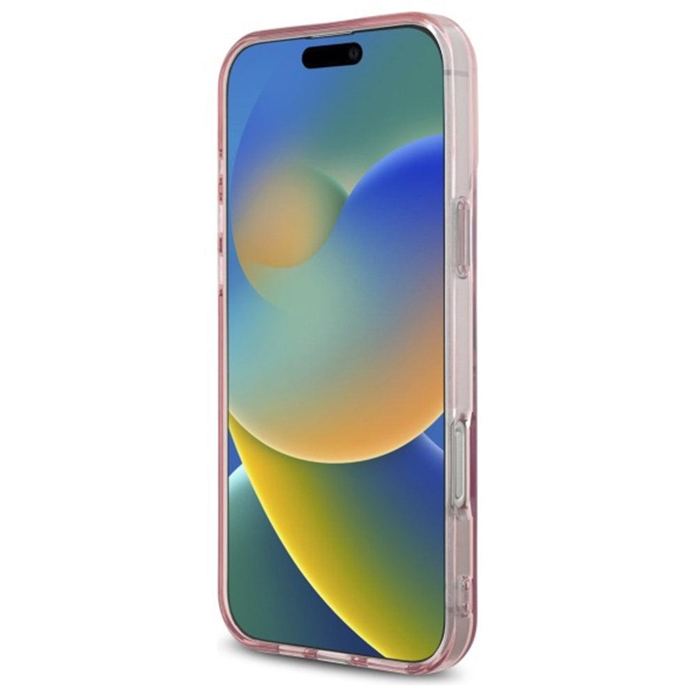 Custodia per Apple iPhone 16 Pro, Guess, IML Heart, Rosa