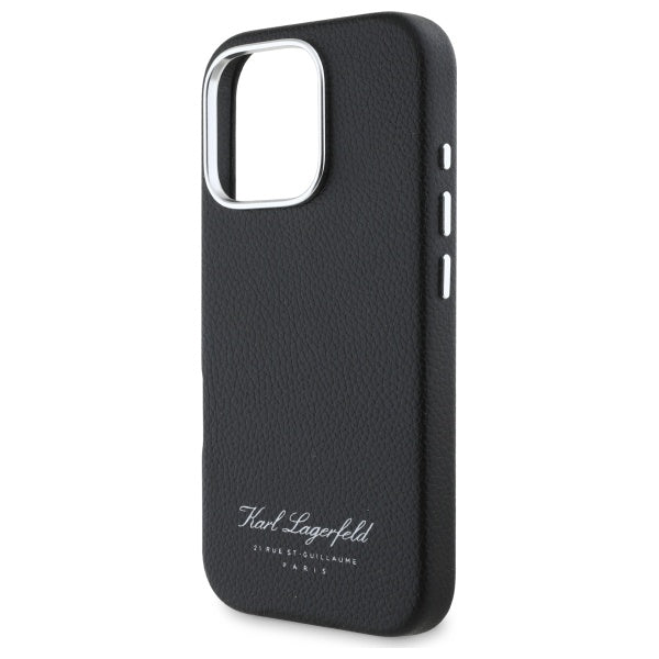 Custodia per Apple iPhone 16 Pro, Karl Lagerfeld, RSG, Nera