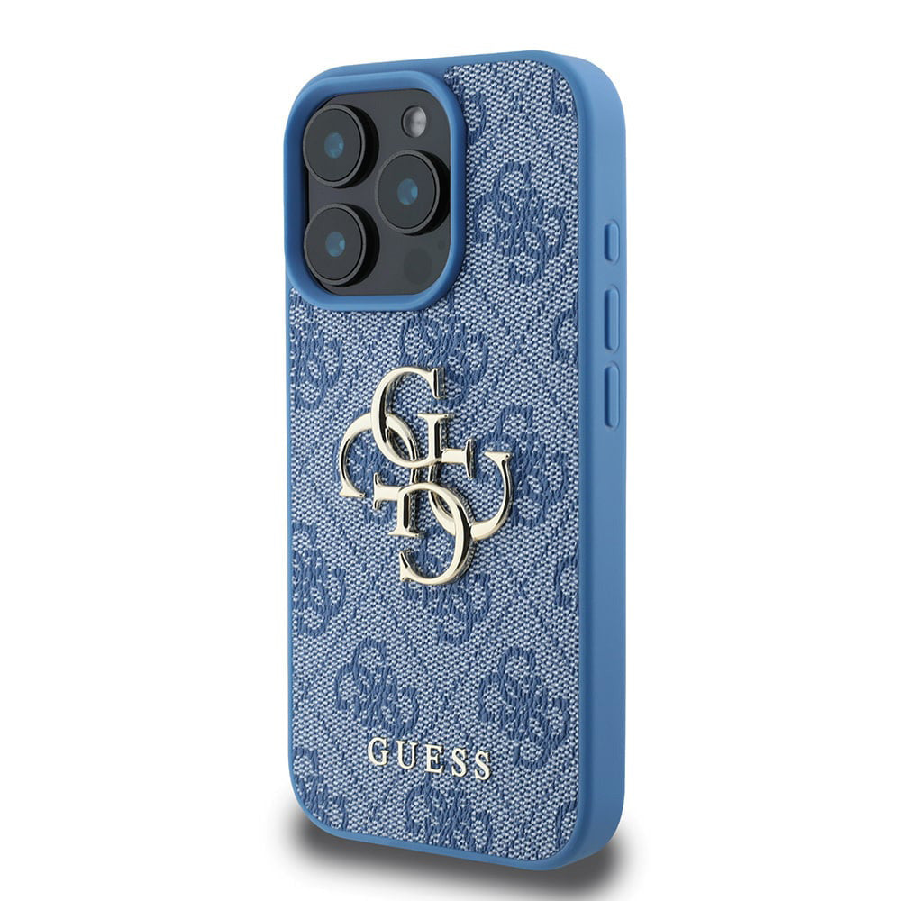 Custodia per Apple iPhone 16 Pro Max, Guess, 4G Big Logo, Blu