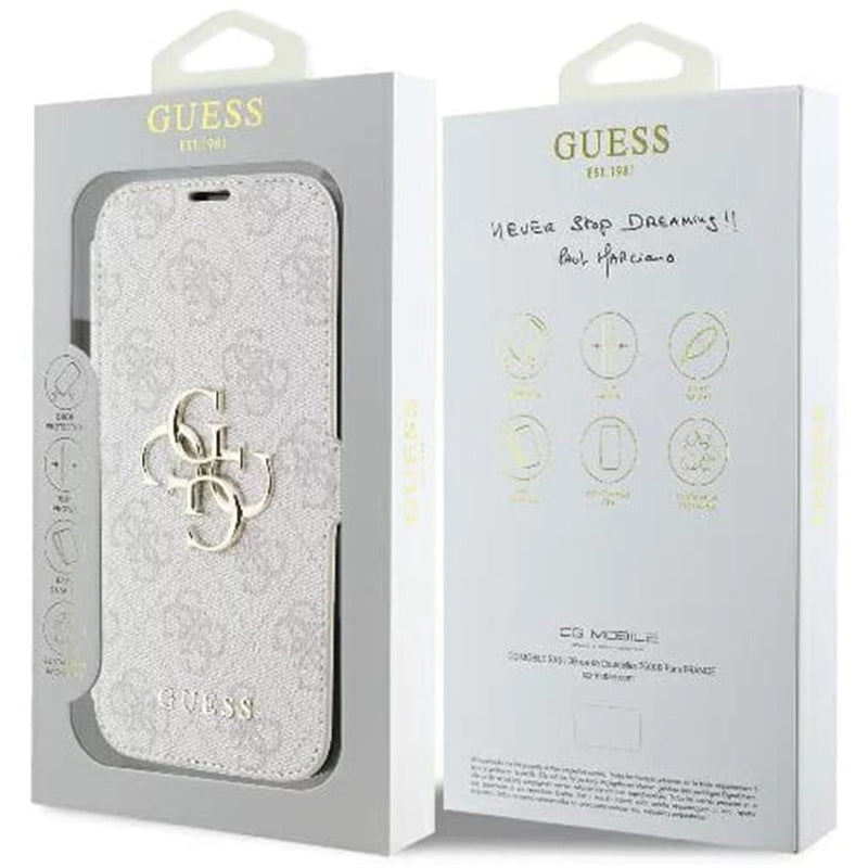 Custodia per Apple iPhone 16 Pro Max, Guess, 4G Book, Rosa