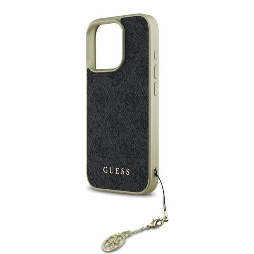 Custodia per Apple iPhone 16 Pro Max, Guess, 4G Charm, Nera