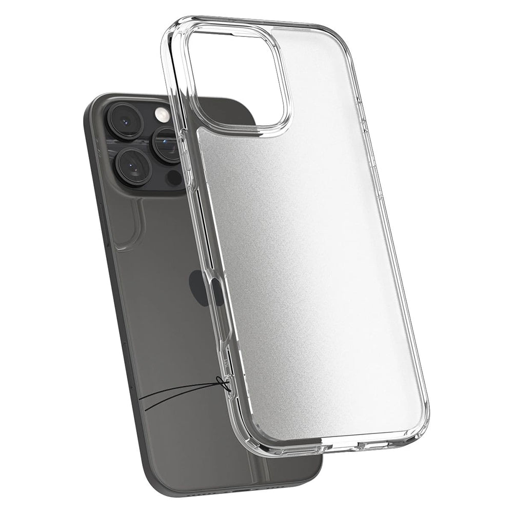 Custodia per Apple iPhone 16 Pro Max, Spigen, Ultra Hybrid, Trasparente Satinata ACS07993