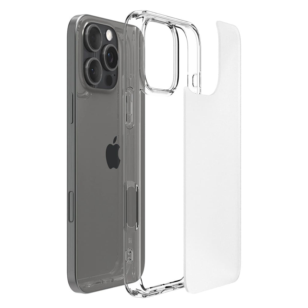 Custodia per Apple iPhone 16 Pro Max, Spigen, Ultra Hybrid, Trasparente Satinata ACS07993