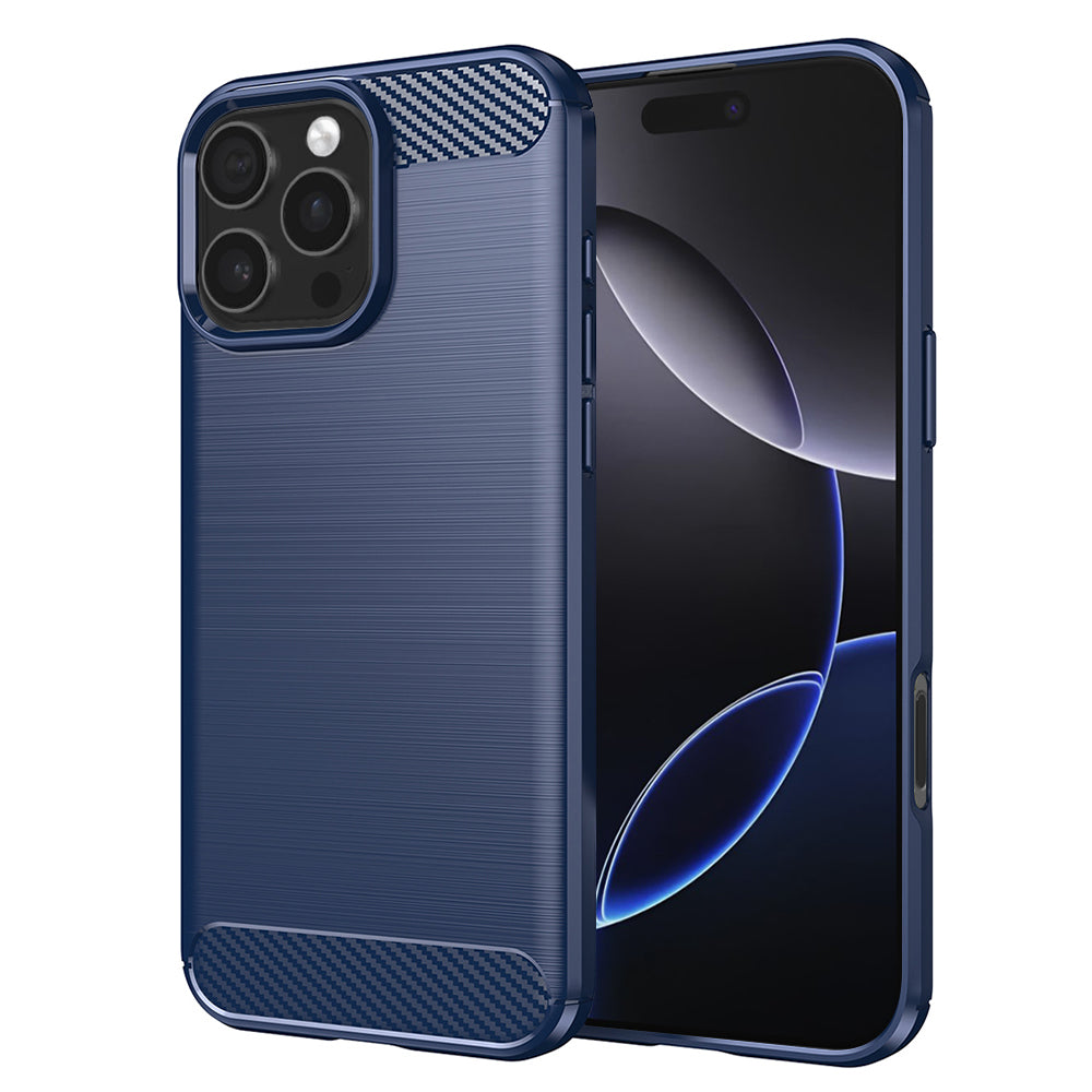 Custodia per Apple iPhone 16 Pro Max, Techsuit, Carbonio, Blu