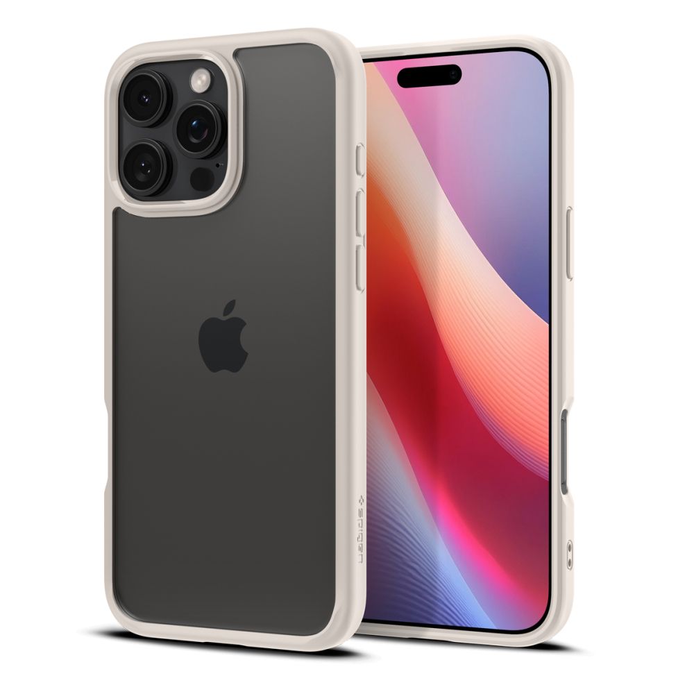 Custodia per Apple iPhone 16 Pro, Spigen, Ultra Hybrid, Beige ACS08127