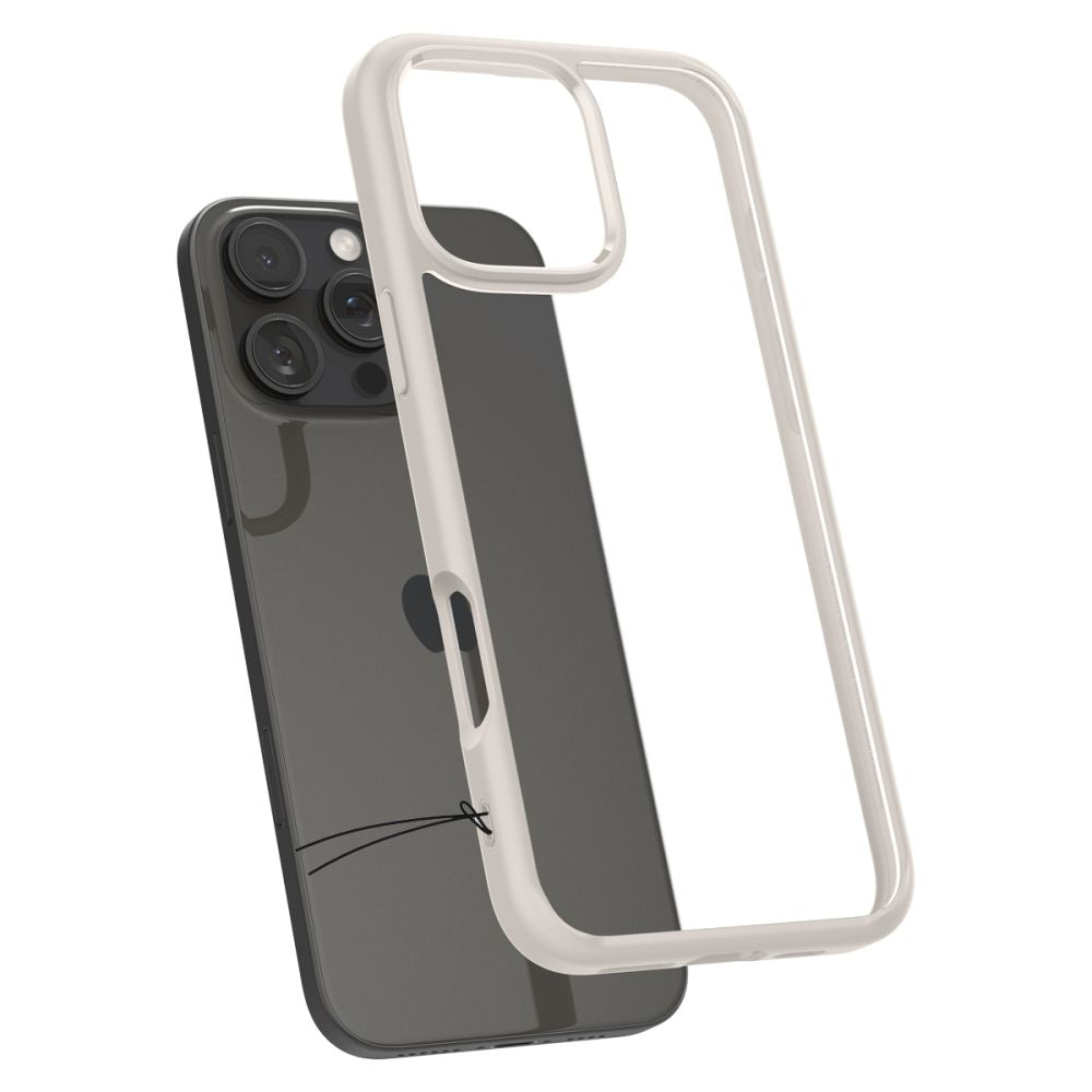Custodia per Apple iPhone 16 Pro, Spigen, Ultra Hybrid, Beige ACS08127