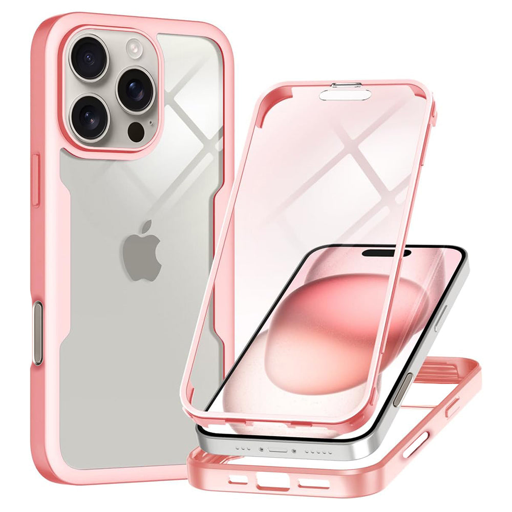 Custodia per Apple iPhone 16 Pro, Techsuit, ColorVerse 360, Rosa
