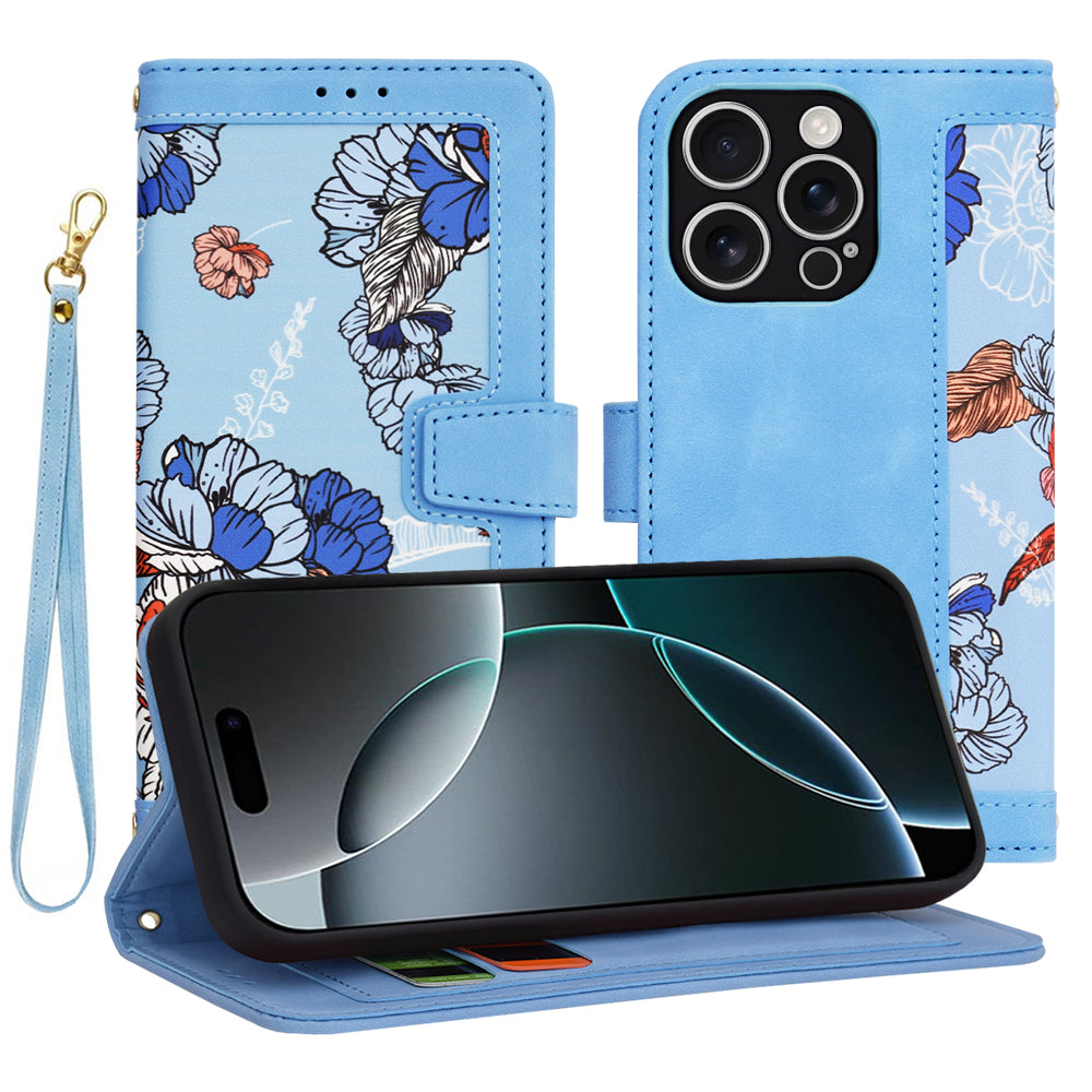 Custodia per Apple iPhone 16 Pro, Techsuit, FlipCraft, Blu