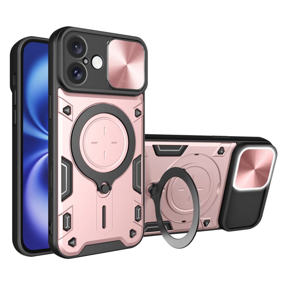 Custodia per Apple iPhone 16, Techsuit, CamGuard Pro, Rosa Oro