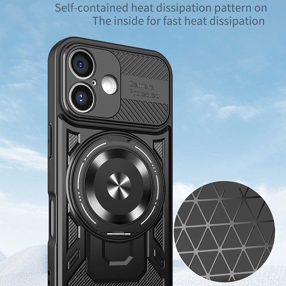 Custodia per Apple iPhone 16, Techsuit, RuggedCam, Viola