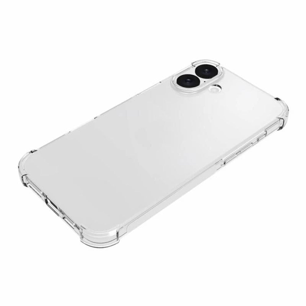 Custodia per Apple iPhone 16, Techsuit, Shockproof Clear (Foro Grande per Obiettivo), Trasparente