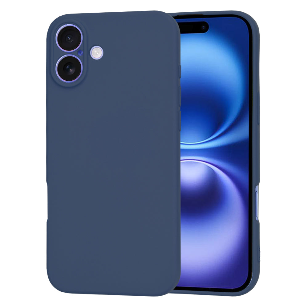 Custodia per Apple iPhone 16, Techsuit, SoftFlex, Blu navy