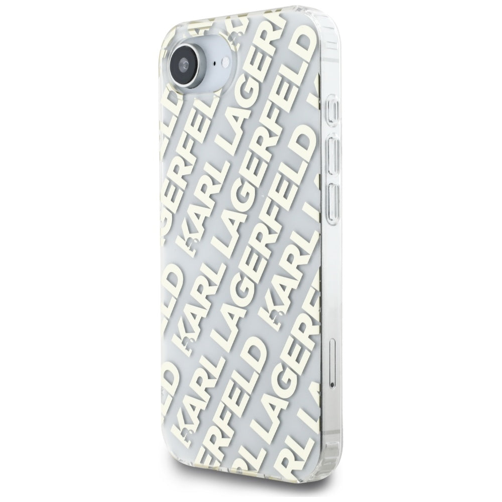 Case for Apple iPhone 17e / 16e, Karl Lagerfeld, IML Luxury Gold Fullover Logo, Gold