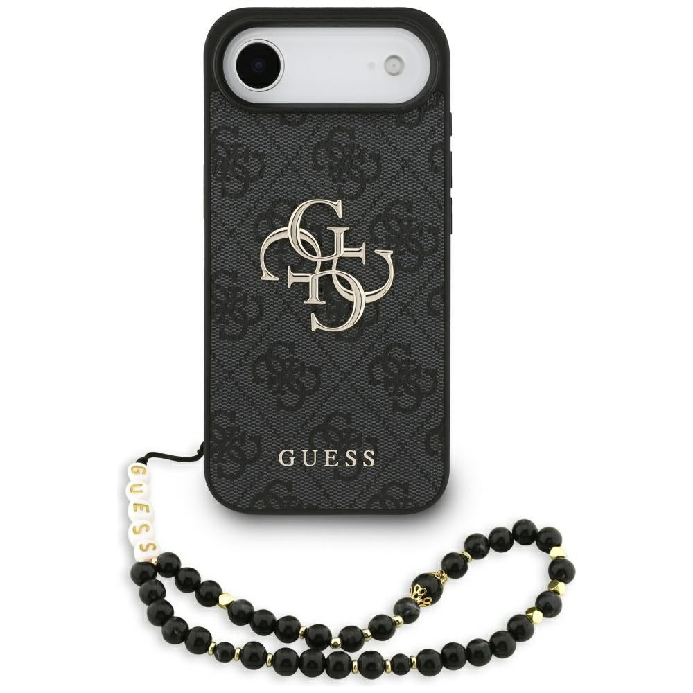 Custodia per Apple iPhone 17 Air, Guess, 4G Classic Logo con Cinturino, Nera