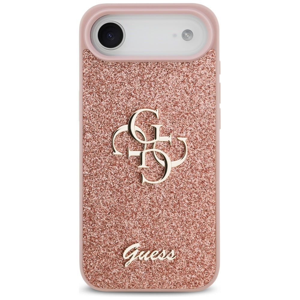 Custodia per Apple iPhone 17 Air, Guess, Fixed Glitter Big 4G, Rosa
