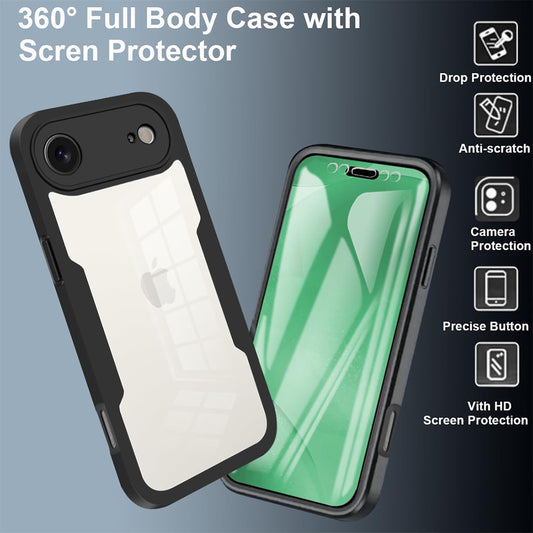 Custodia per Apple iPhone 17 Air, Techsuit, ColorVerse 360, Nera