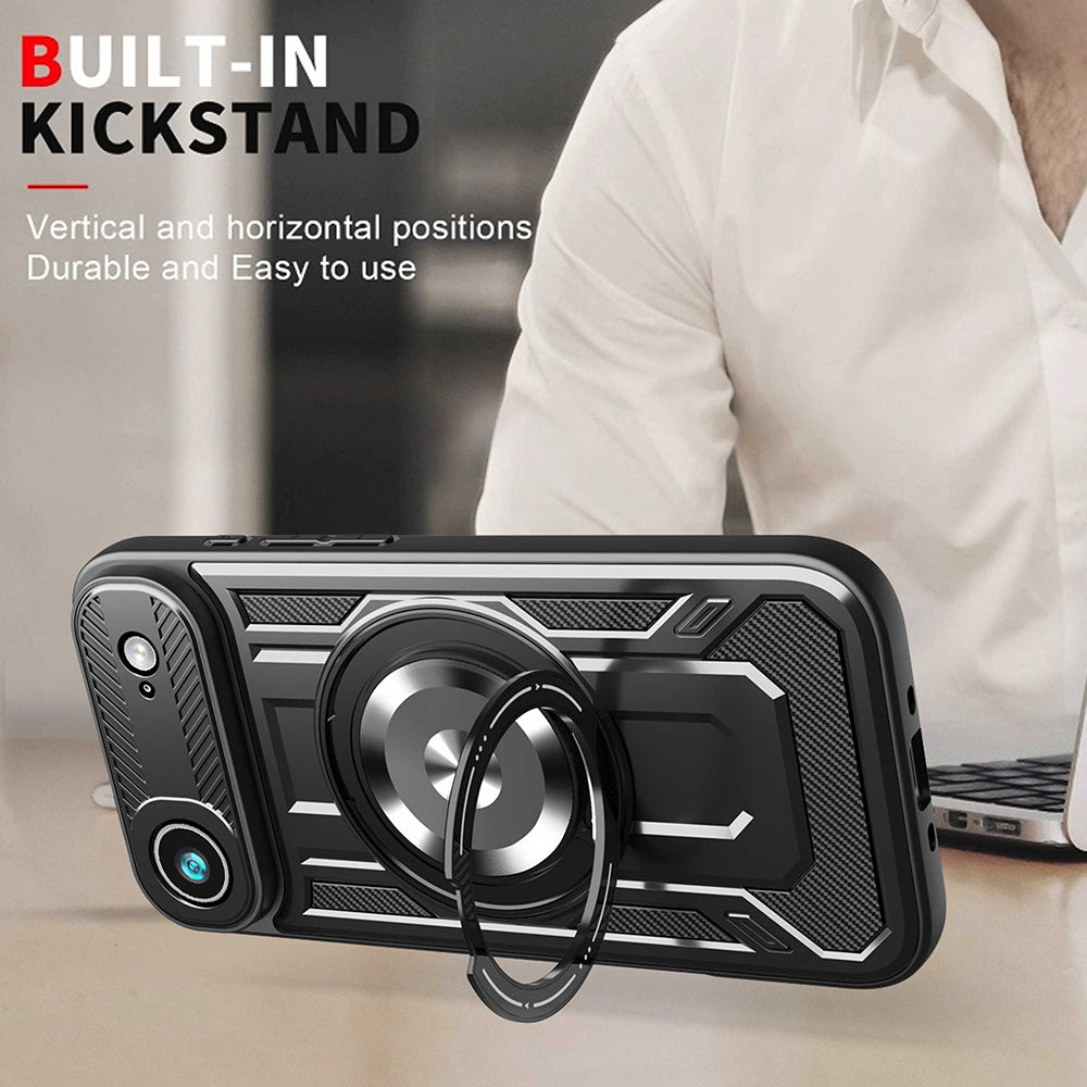 Custodia per Apple iPhone 17 Air, Techsuit, RuggedCam, Nera