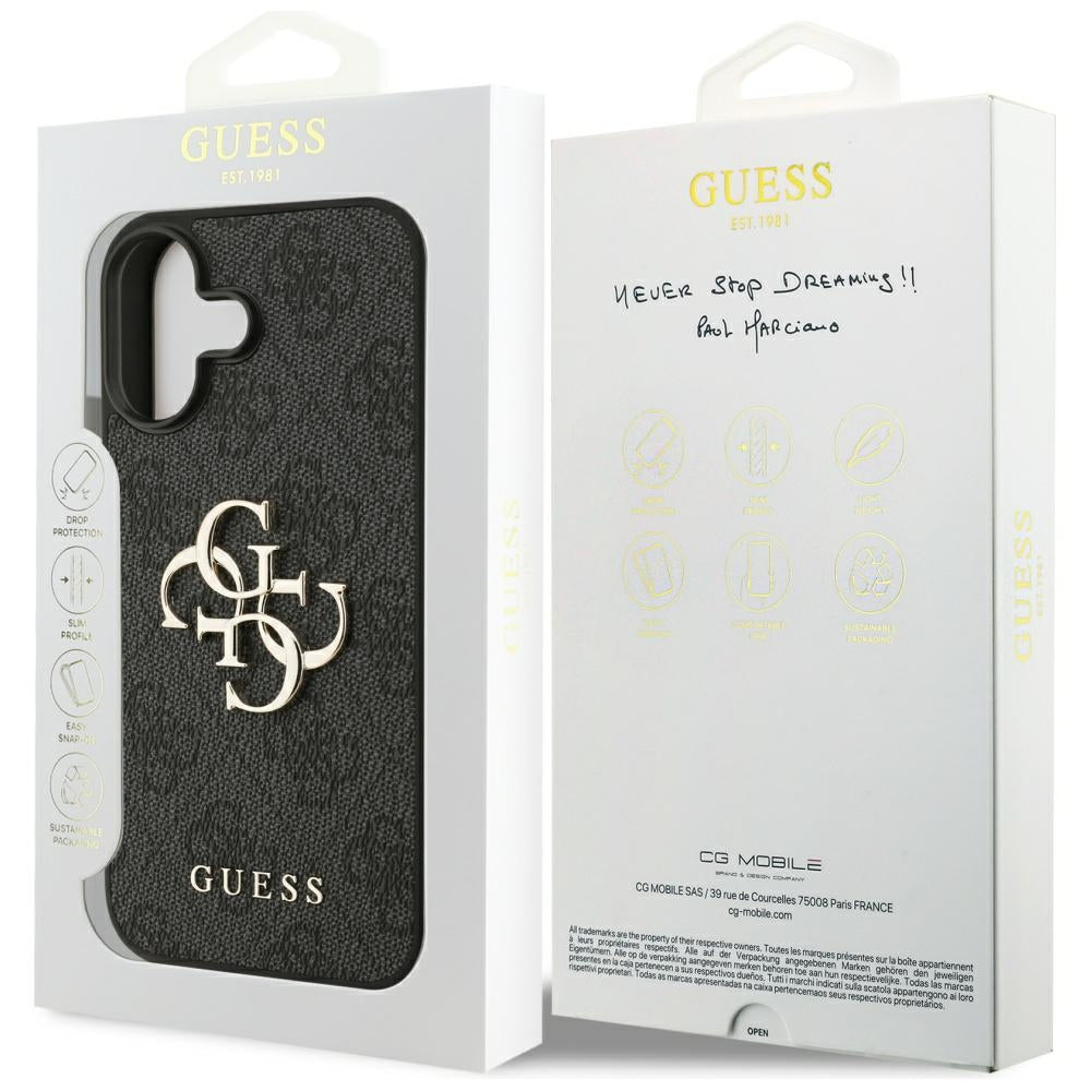 Custodia per Apple iPhone 17, Guess, 4G Big Logo, Nera