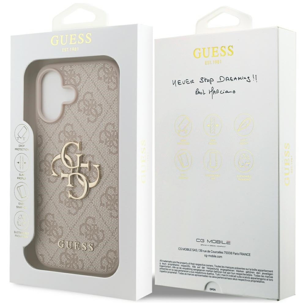 Custodia per Apple iPhone 17, Guess, 4G Big Logo, Rosa