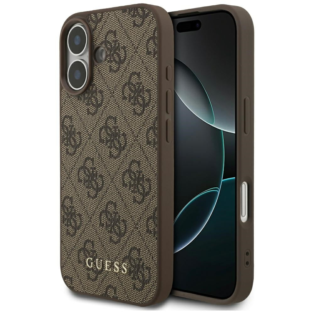 Custodia per Apple iPhone 17, Guess, 4G Classic, Marrone