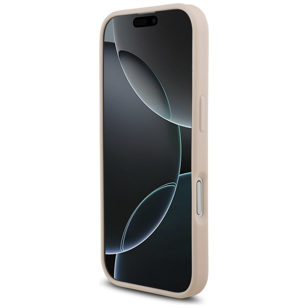Case for Apple iPhone 17, Guess, 4G Grained Big and Classic Logo, Pink