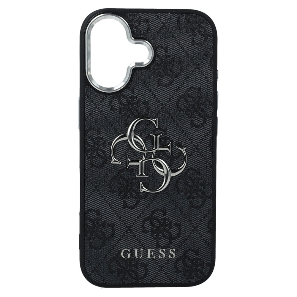 Case for Apple iPhone 17, Guess, Big 4G Logo Classic, Black Silver