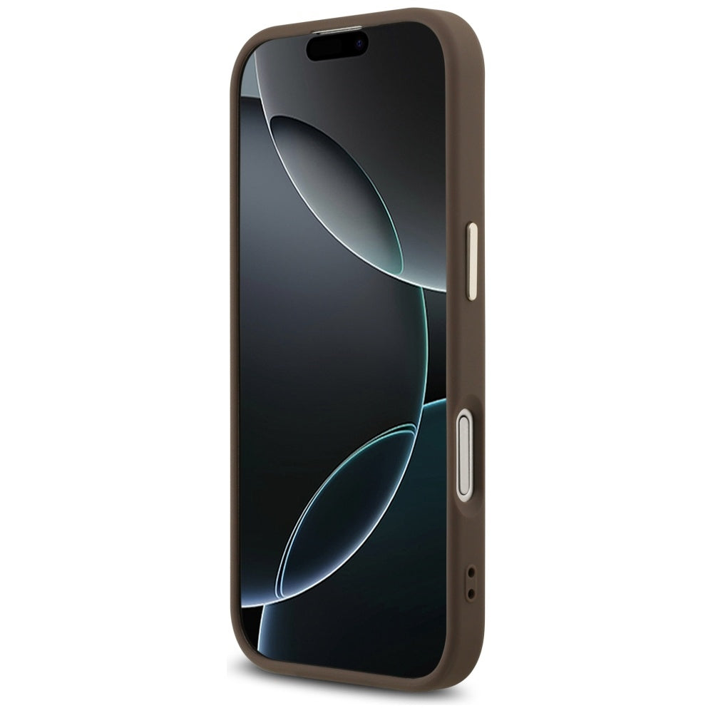Custodia per Apple iPhone 17, Guess, Big 4G Logo Classic, Marrone Dorato