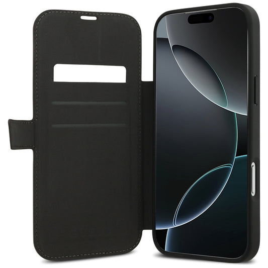 Custodia per Apple iPhone 17 Pro, Guess, Logo Metallico 4G, Marrone