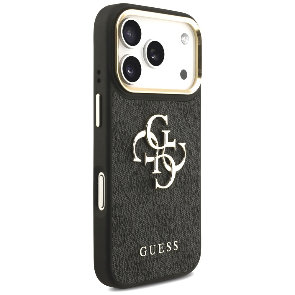 Custodia per Apple iPhone 17 Pro, Guess, Big 4G Classic Logo with Big Strap, Nera