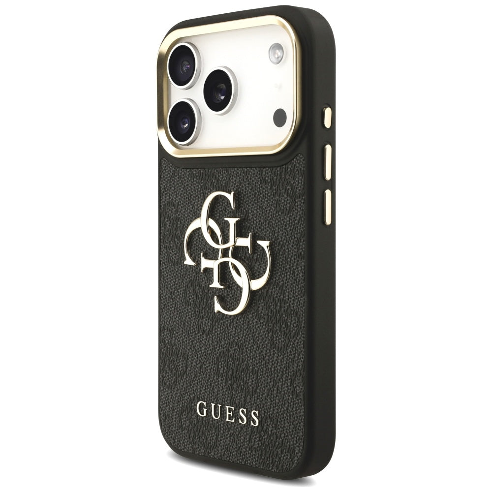 Custodia per Apple iPhone 17 Pro, Guess, Big 4G Classic Logo with Big Strap, Nera