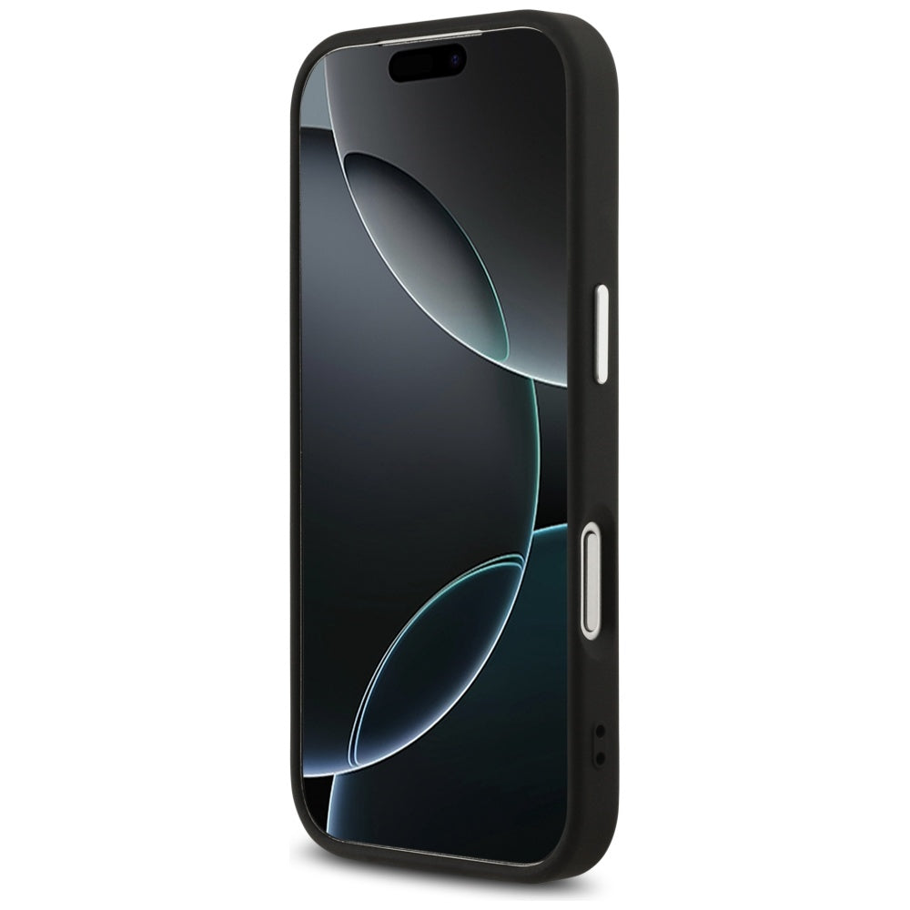 Custodia per Apple iPhone 17 Pro, Guess, Big 4G Logo Classic, Nera Argentata