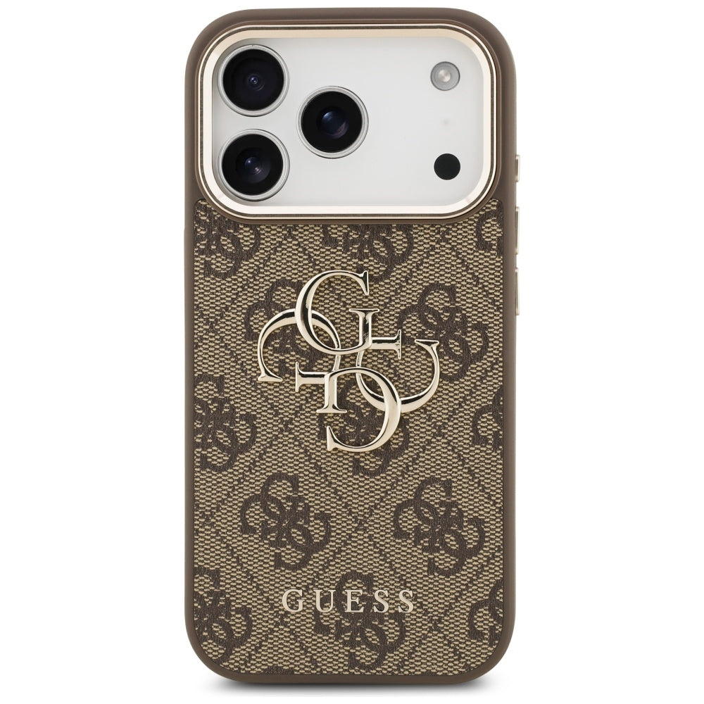 Custodia per Apple iPhone 17 Pro, Guess, Big 4G Logo Classic, Marrone Dorato
