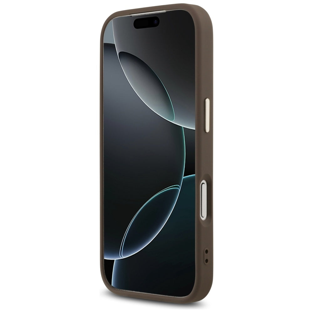 Custodia per Apple iPhone 17 Pro, Guess, Big 4G Logo Classic, Marrone Dorato