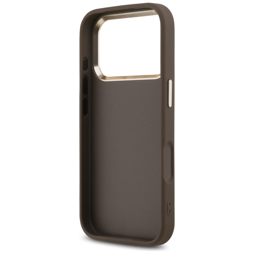 Custodia per Apple iPhone 17 Pro, Guess, Big 4G Logo Classic, Marrone Dorato