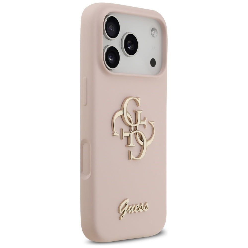 Custodia per Apple iPhone 17 Pro, Guess, Big 4G Script, Rosa Chiaro