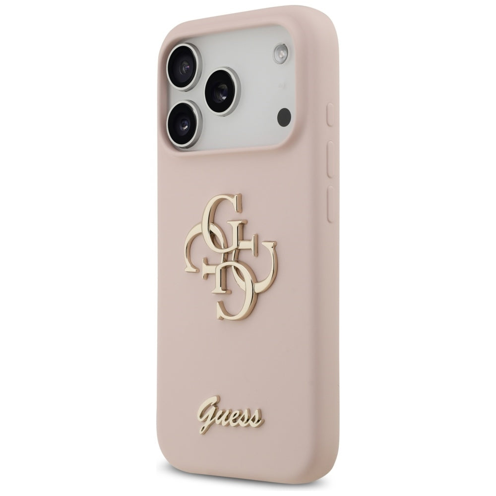 Custodia per Apple iPhone 17 Pro, Guess, Big 4G Script, Rosa Chiaro